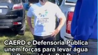 CAERD e DPE se unem para levar água tratada à Comunidade Rei Davi